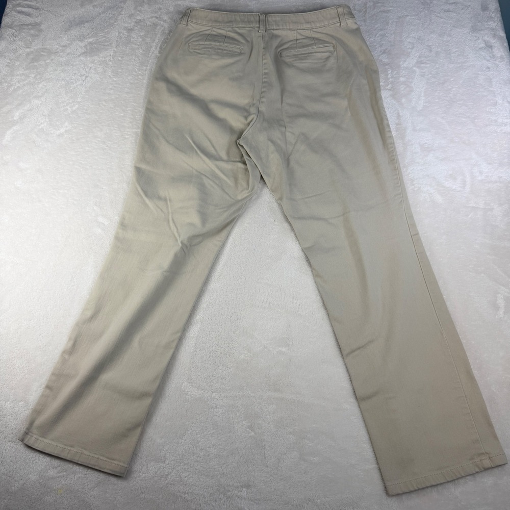 Christopher & Banks Signature Slimming Khaki Pants Womens 14 Tan Straight Leg